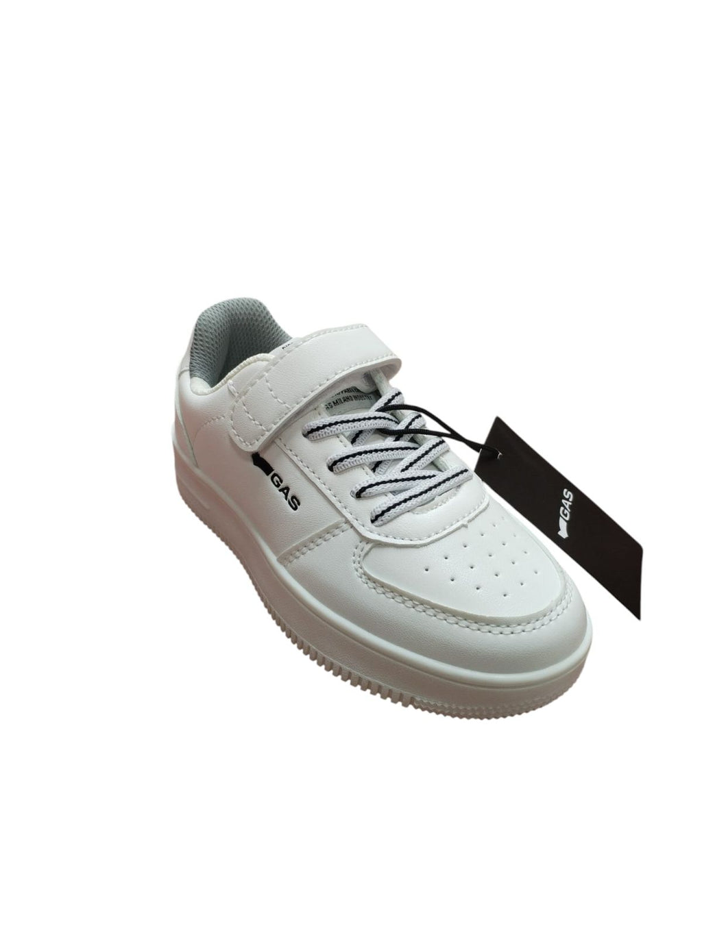 Scarpe GAS Bambino Sneakers Bianche con Strappo e Lacci