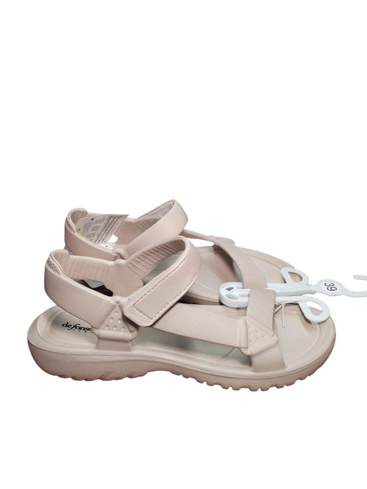 Sandali Donna De Fonse Beige con Strappi Regolabili