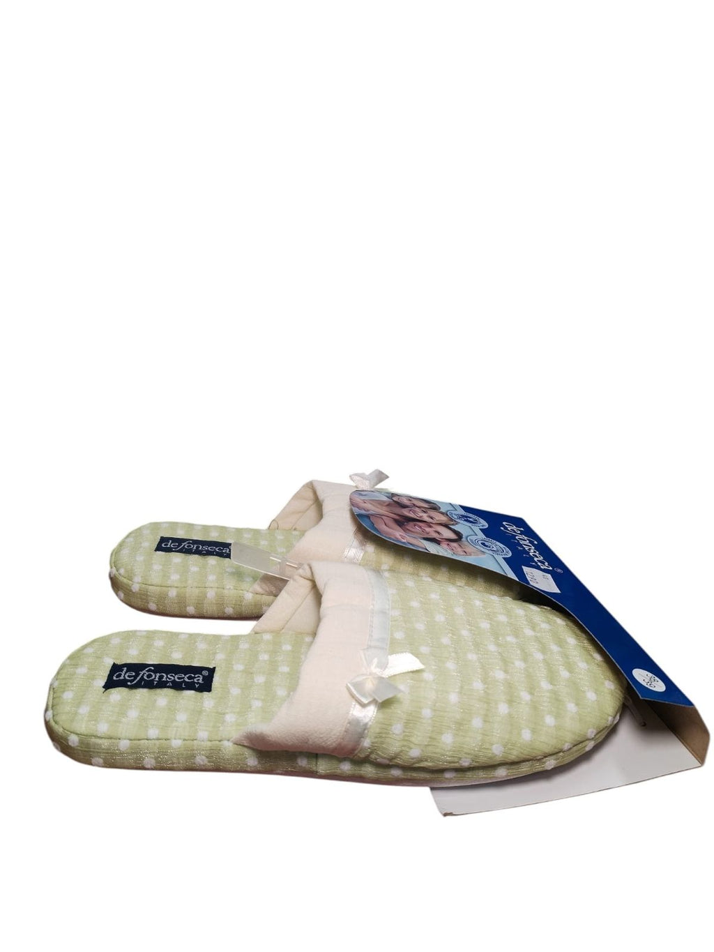 Pantofole Donna De Fonseca Pois Verde Chiaro Comfort