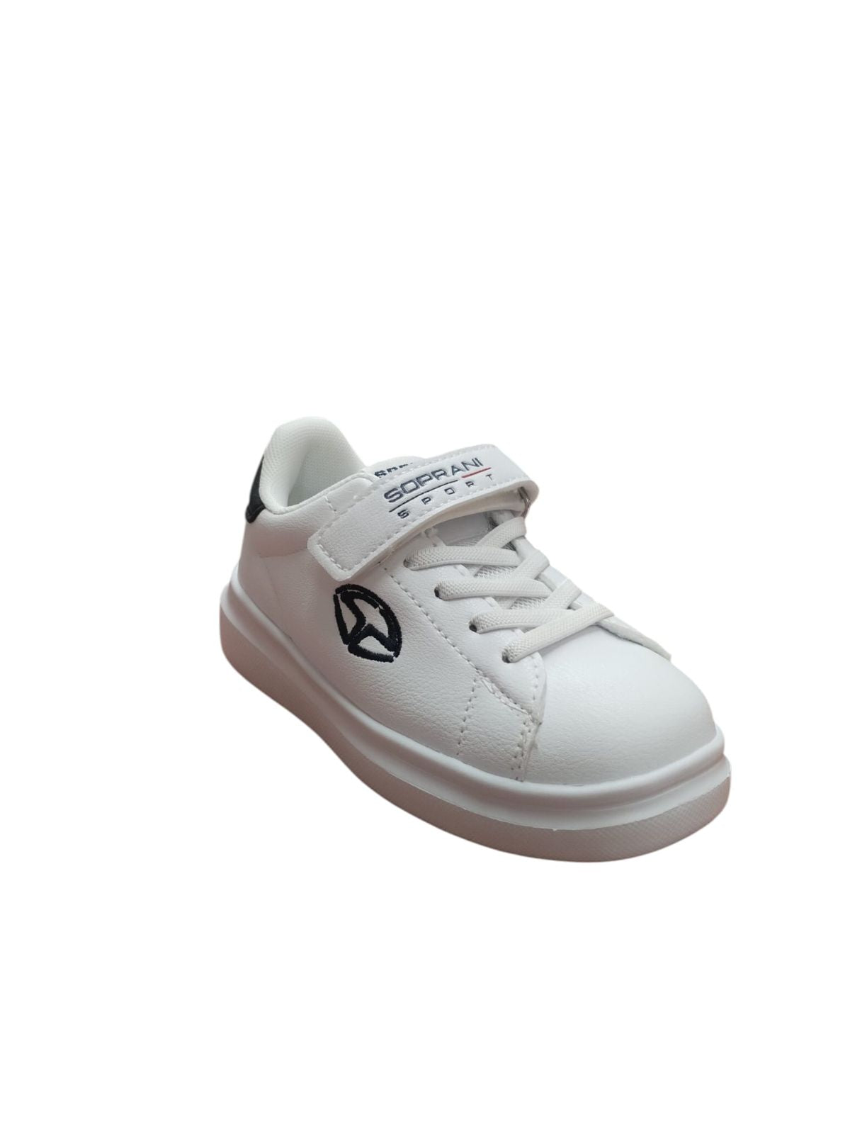 Scarpe Bambino Soprani Sport Bianche con Strappo e Lacci