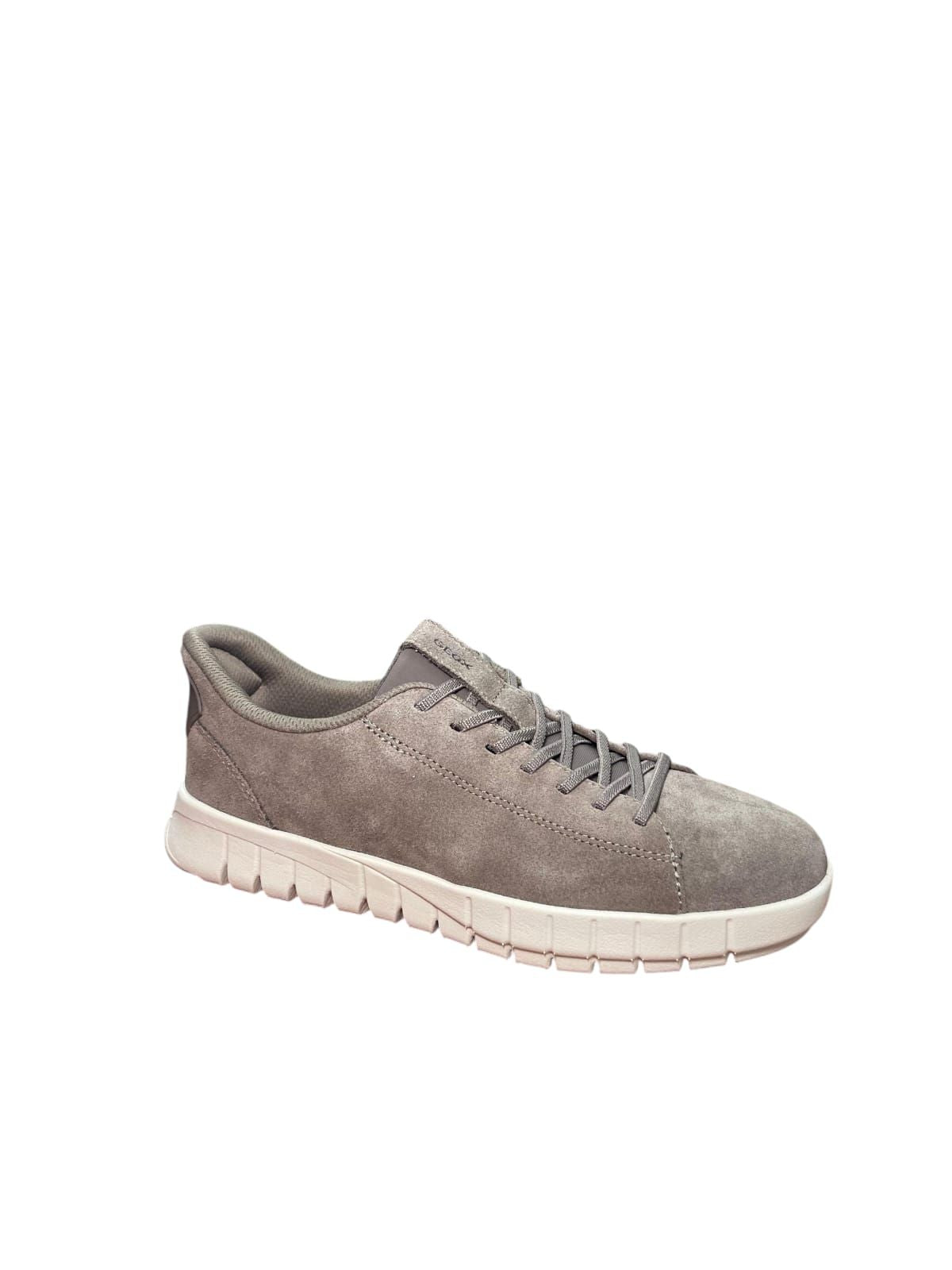Sneakers Uomo Geox in Pelle Scamosciata Grigia Casual