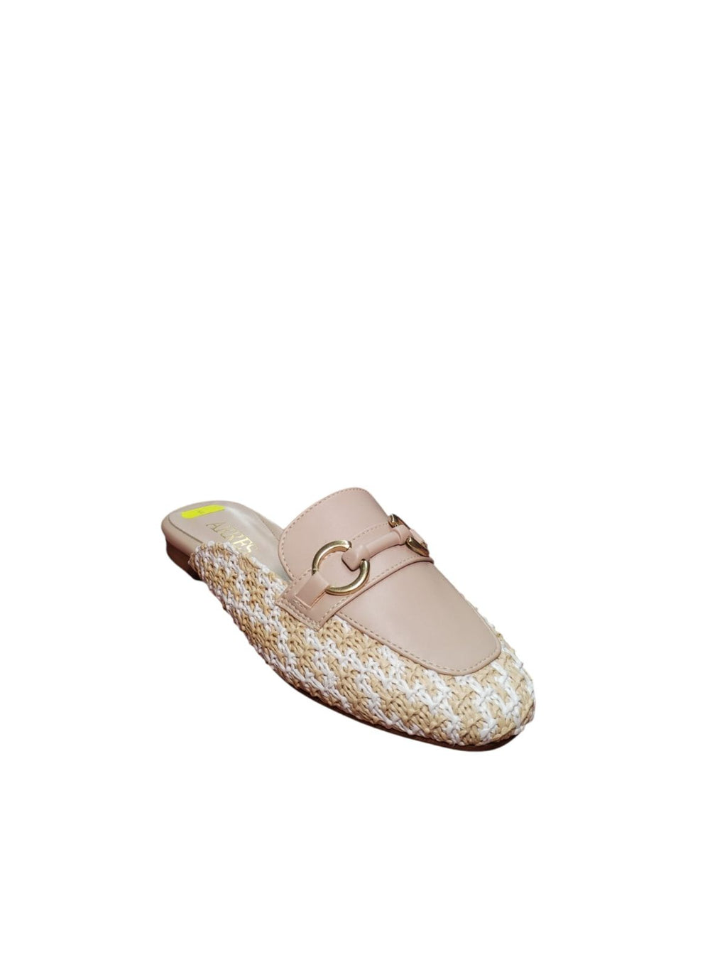 ARRES Mule Elegante Beige con Dettaglio Horsebit e Suola in Paglia