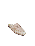 ARRES Mule Elegante Beige con Dettaglio Horsebit e Suola in Paglia