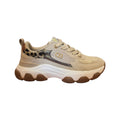 Sneakers Cotton Belt beige con dettagli animalier
