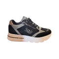 Sneakers Solo Soprani nere e grigie con zip