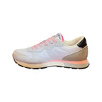 Sneakers SUN68 chiare con lacci rosa e dettagli glitter