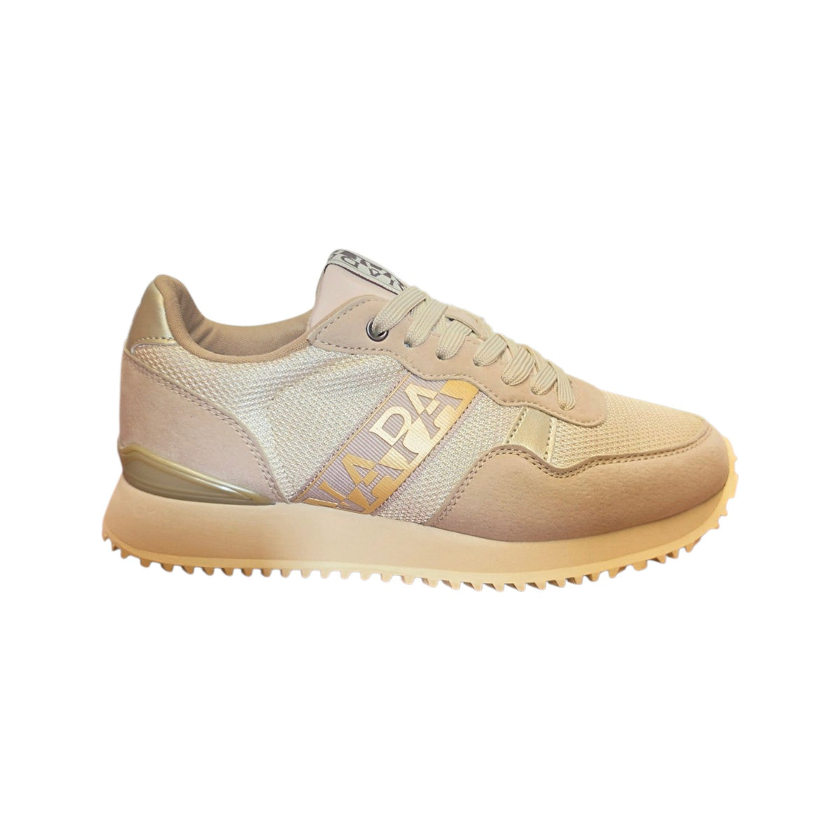 Sneakers Napapijri beige con inserti metallizzati