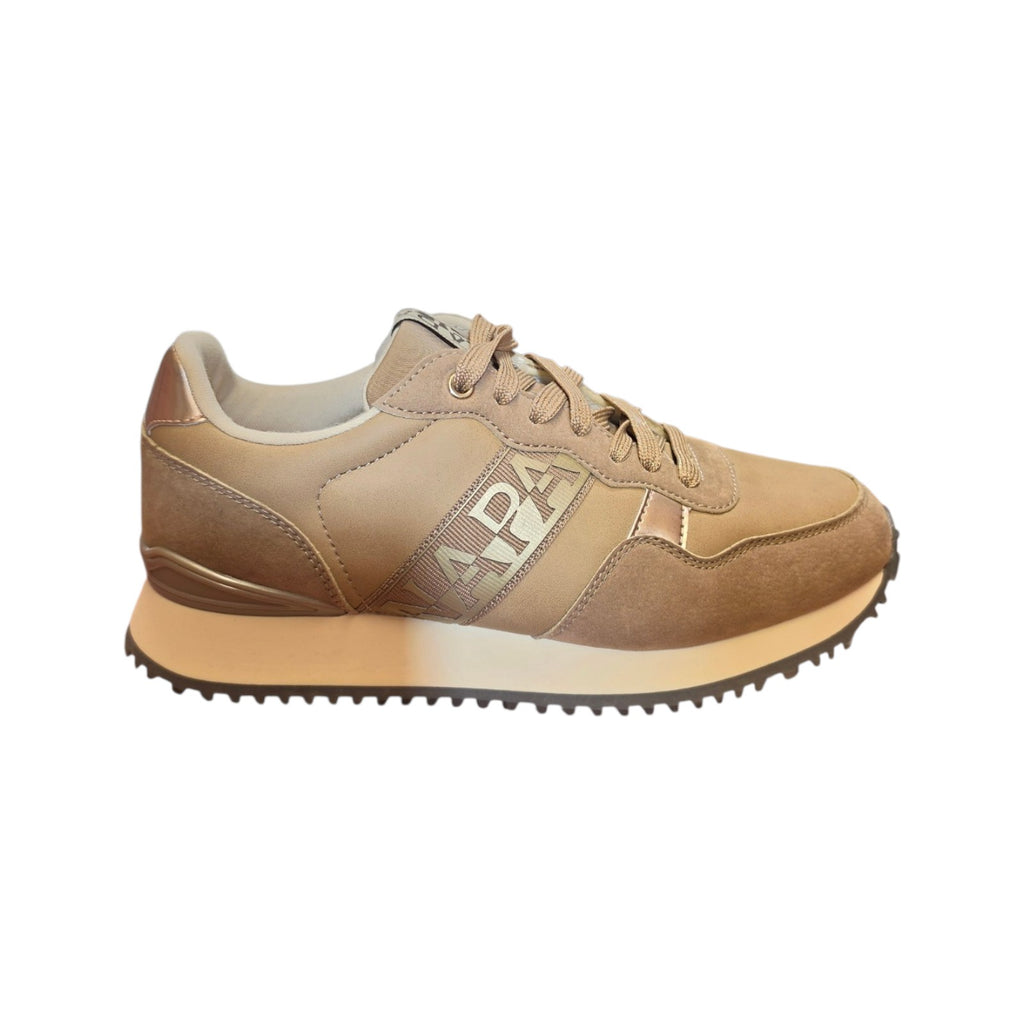 Sneakers donna Napapijri beige con dettagli bronzo