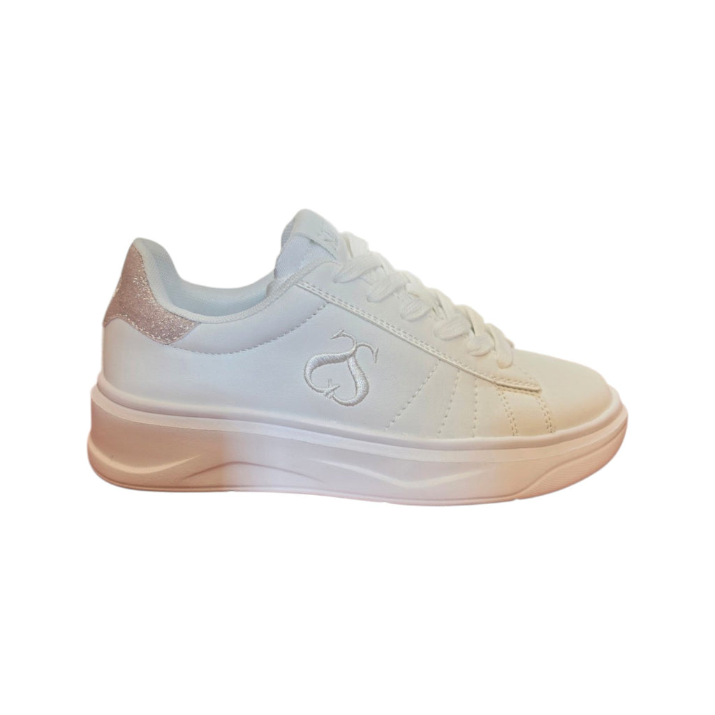 Sneakers Solo Soprani bianche con dettagli rosa