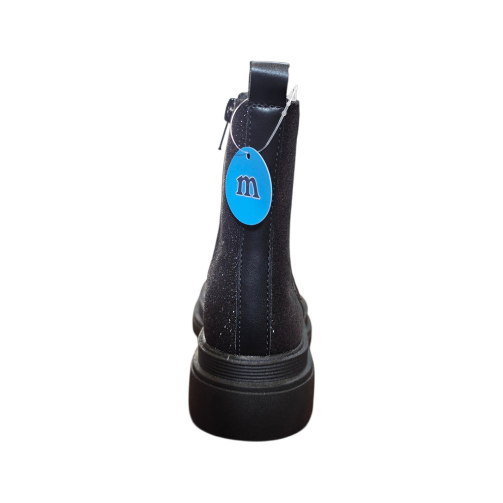 Stivaletto bambina Melania nero con elastico glitter