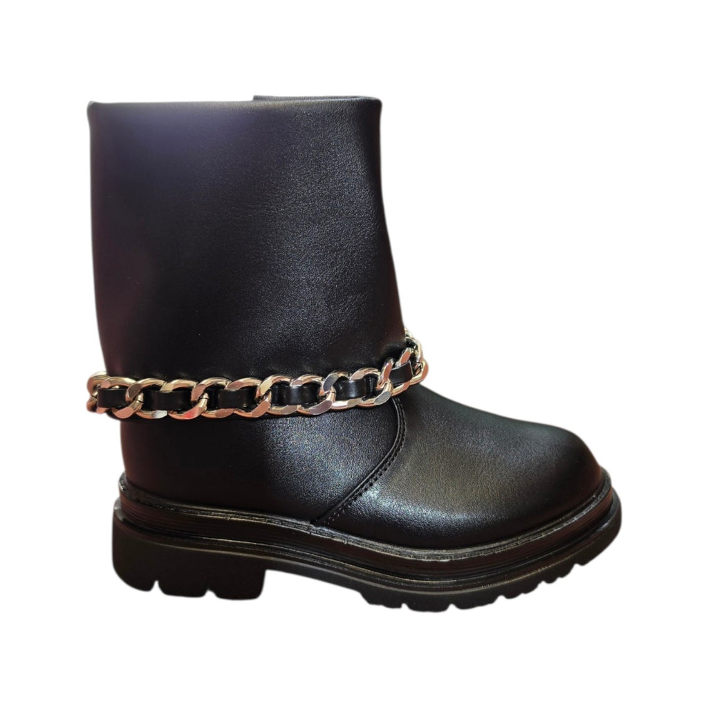 Stivaletto bambina Asso nero con catena