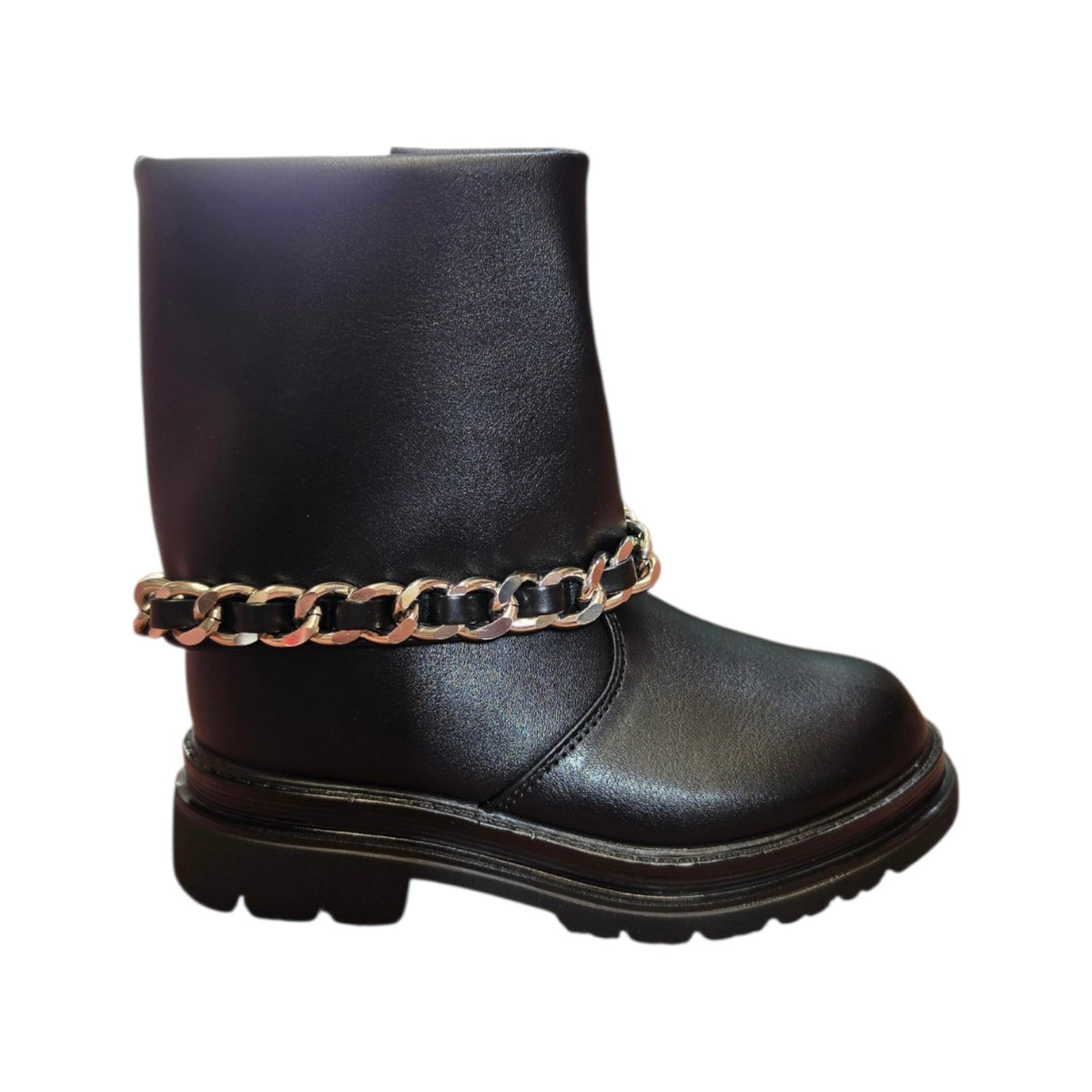 Stivaletto bambina Asso nero con catena
