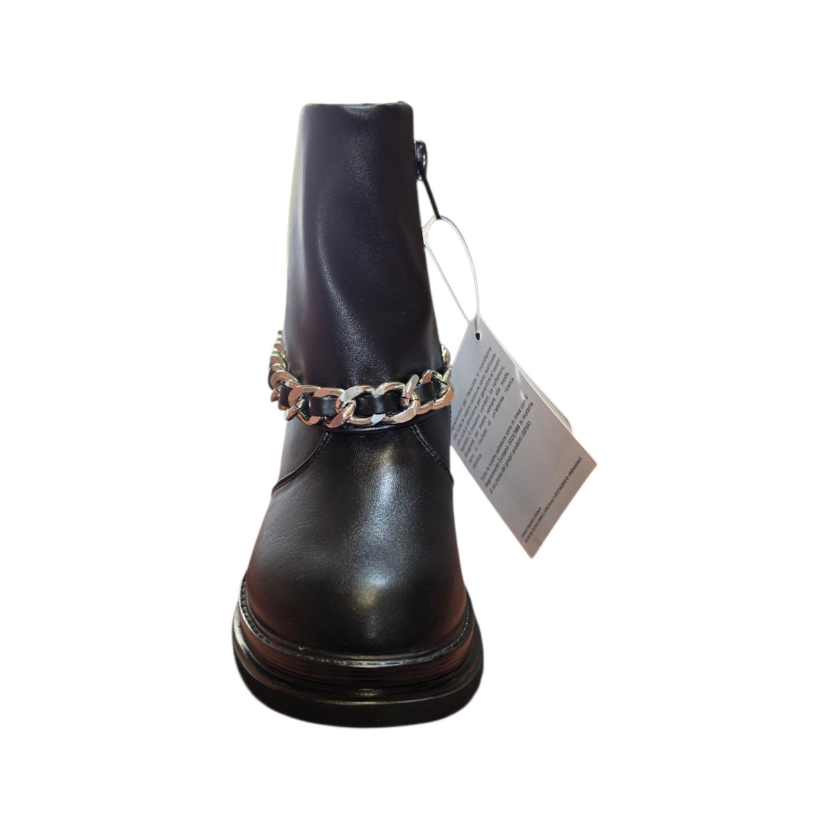 Stivaletto bambina Asso nero con catena