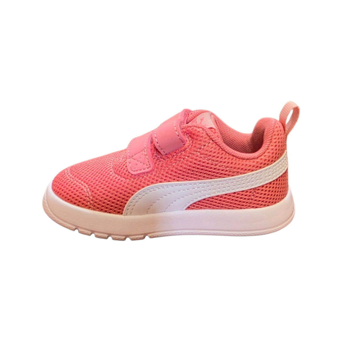 Sneakers bambina Puma rosa con doppio strappo