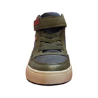 Sneakers alta bambino Geox verde con dettagli rossi