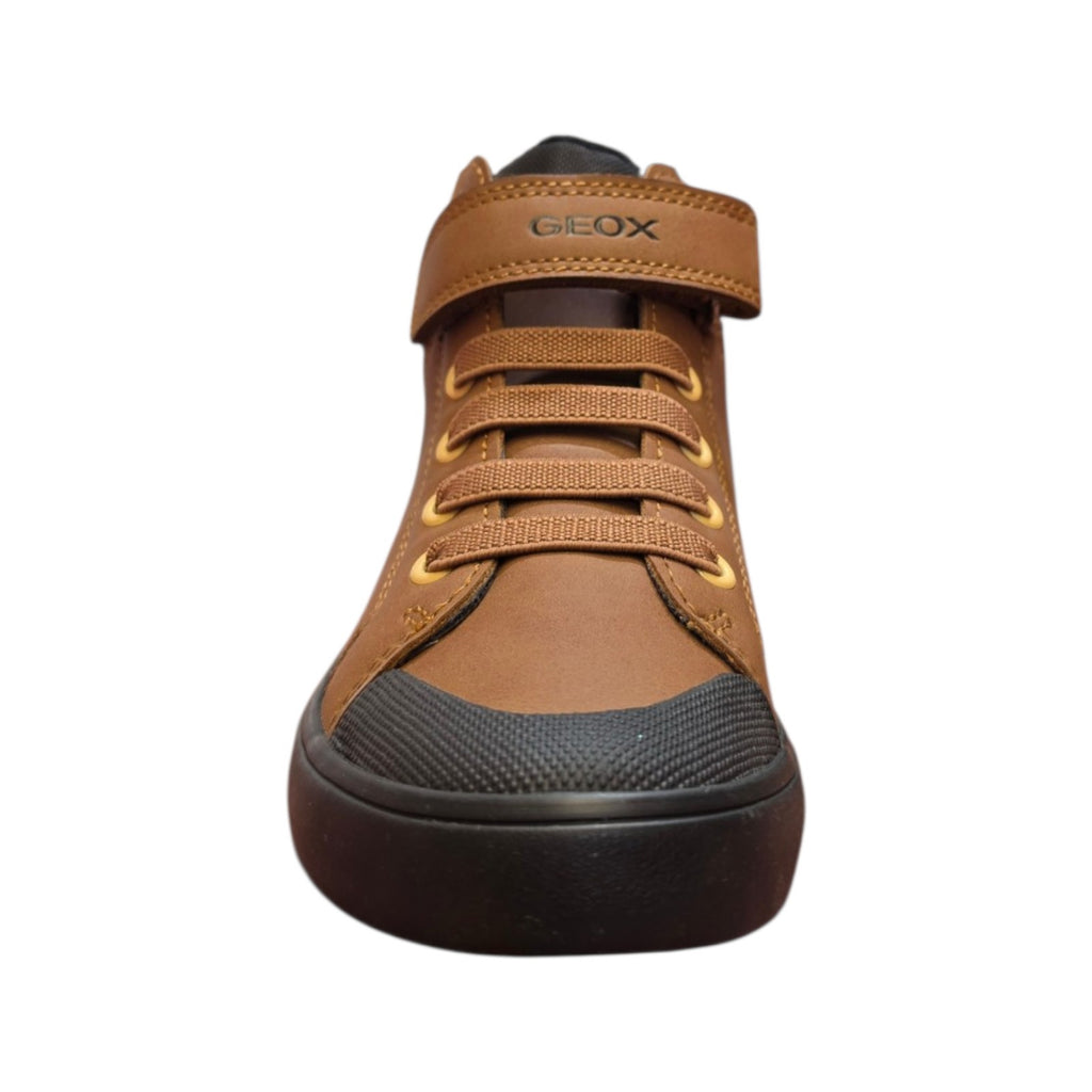 Sneaker alta bambino cuoio con strappo