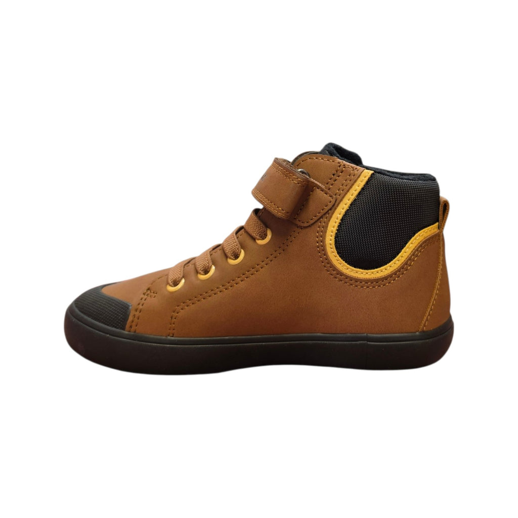 Sneaker alta bambino cuoio con strappo