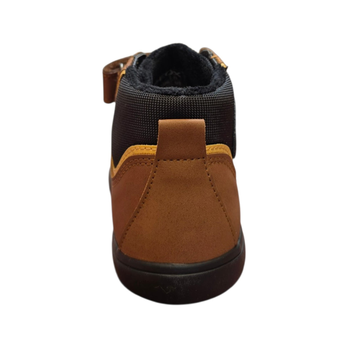 Sneaker alta bambino cuoio con strappo