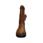 Stivale alto con fibbia marrone