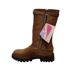 Stivale alto con fibbia marrone