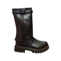 Stivale alto nero con fibbia