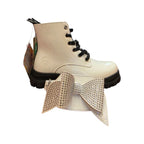 Stivaletto panna con fiocco luminoso estraibile