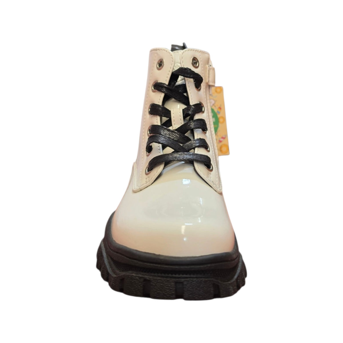 Stivaletto panna con fiocco luminoso estraibile