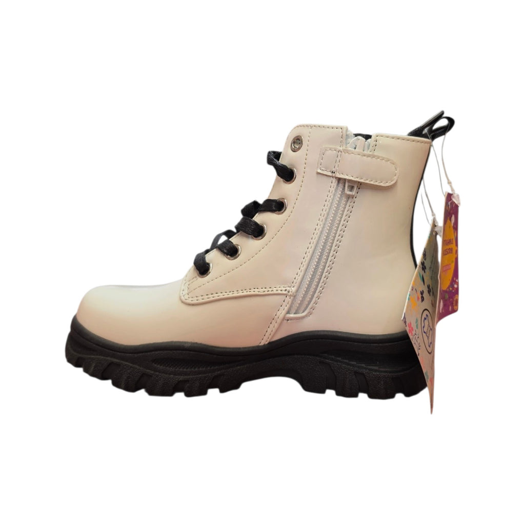 Stivaletto panna con fiocco luminoso estraibile