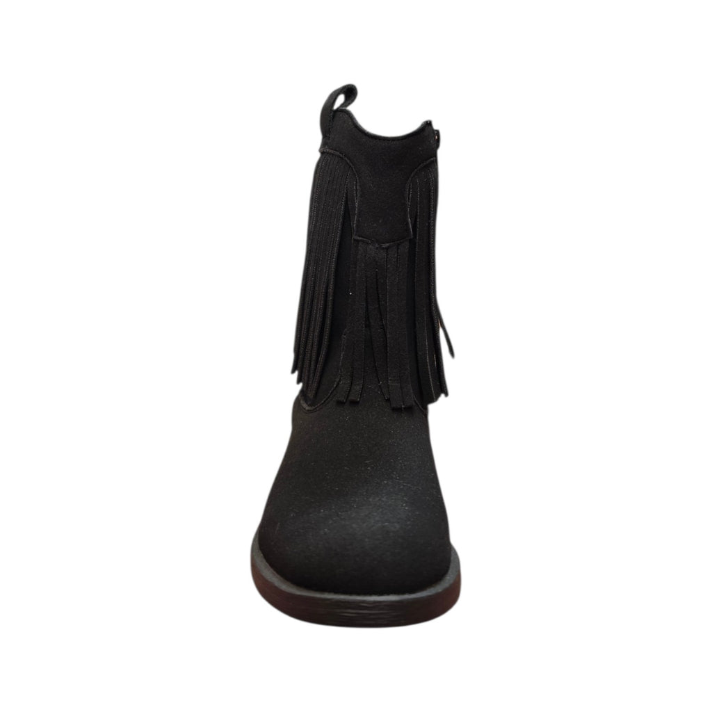 Stivaletto nero con frange