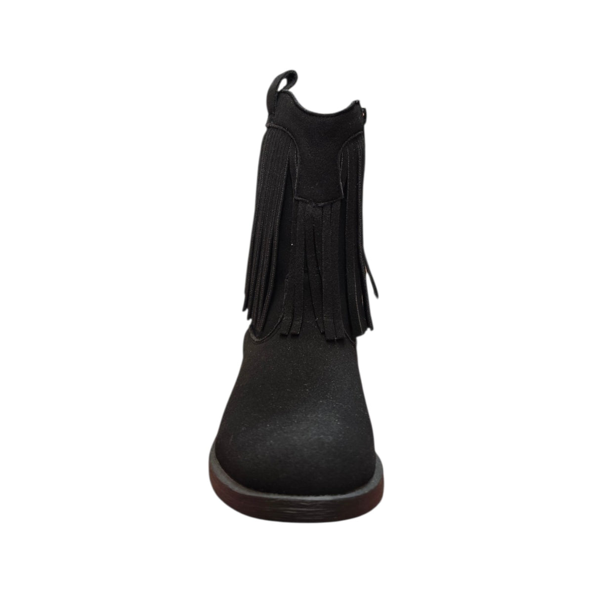 Stivaletto nero con frange