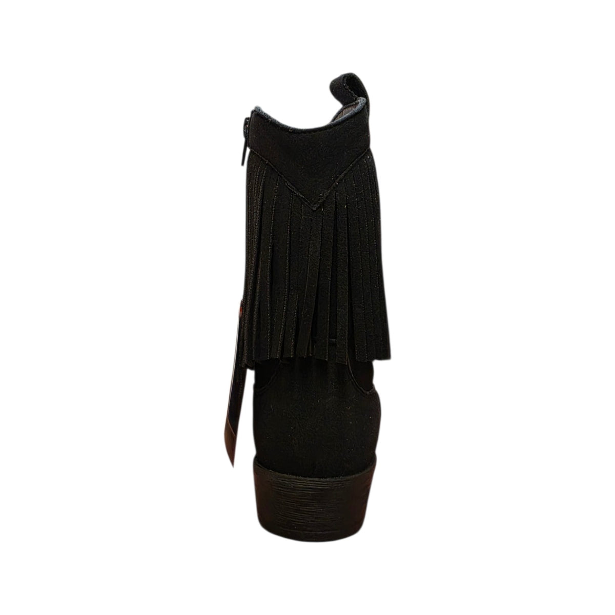 Stivaletto nero con frange