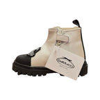 Stivaletto Chelsea bicolore panna e nero
