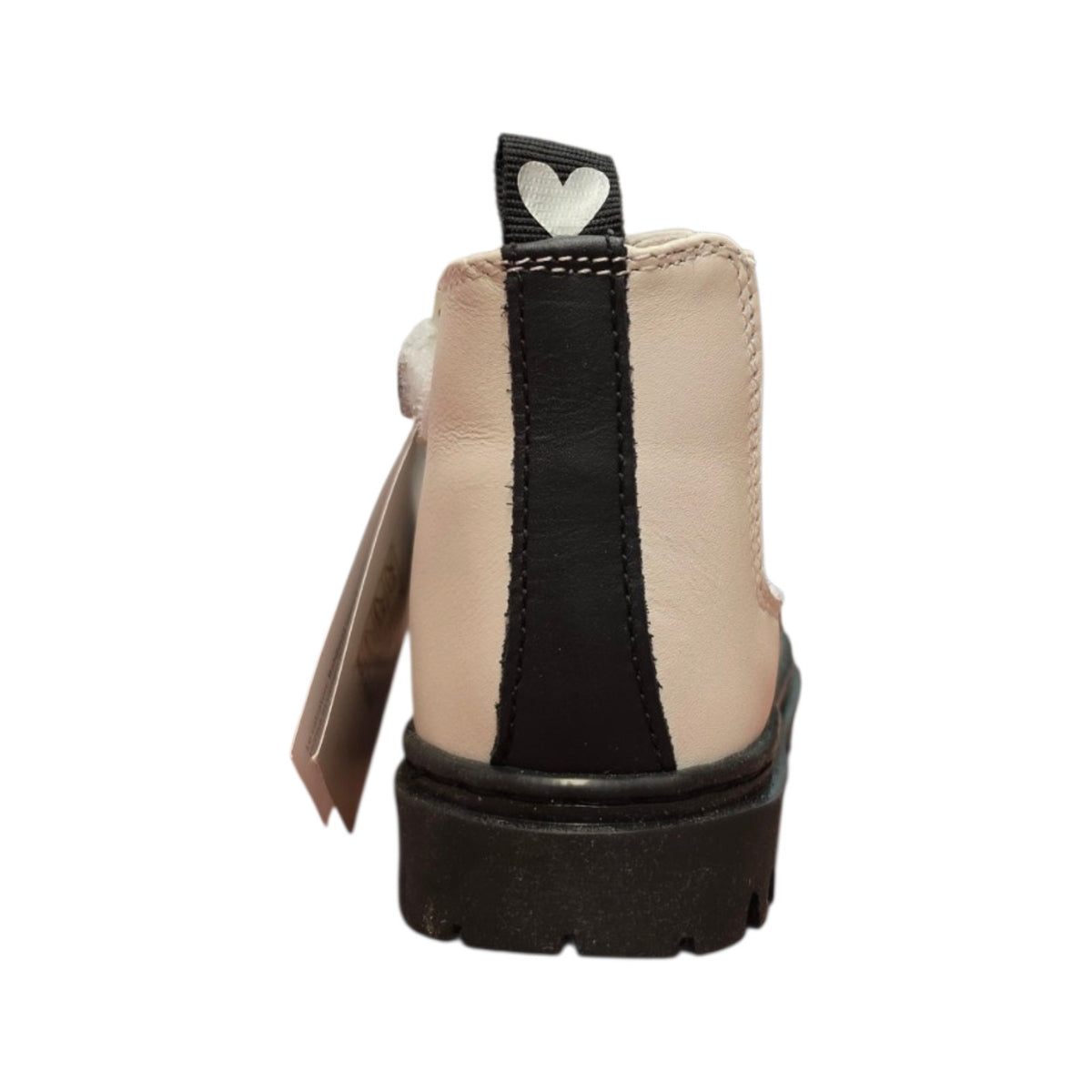 Stivaletto Chelsea bicolore panna e nero