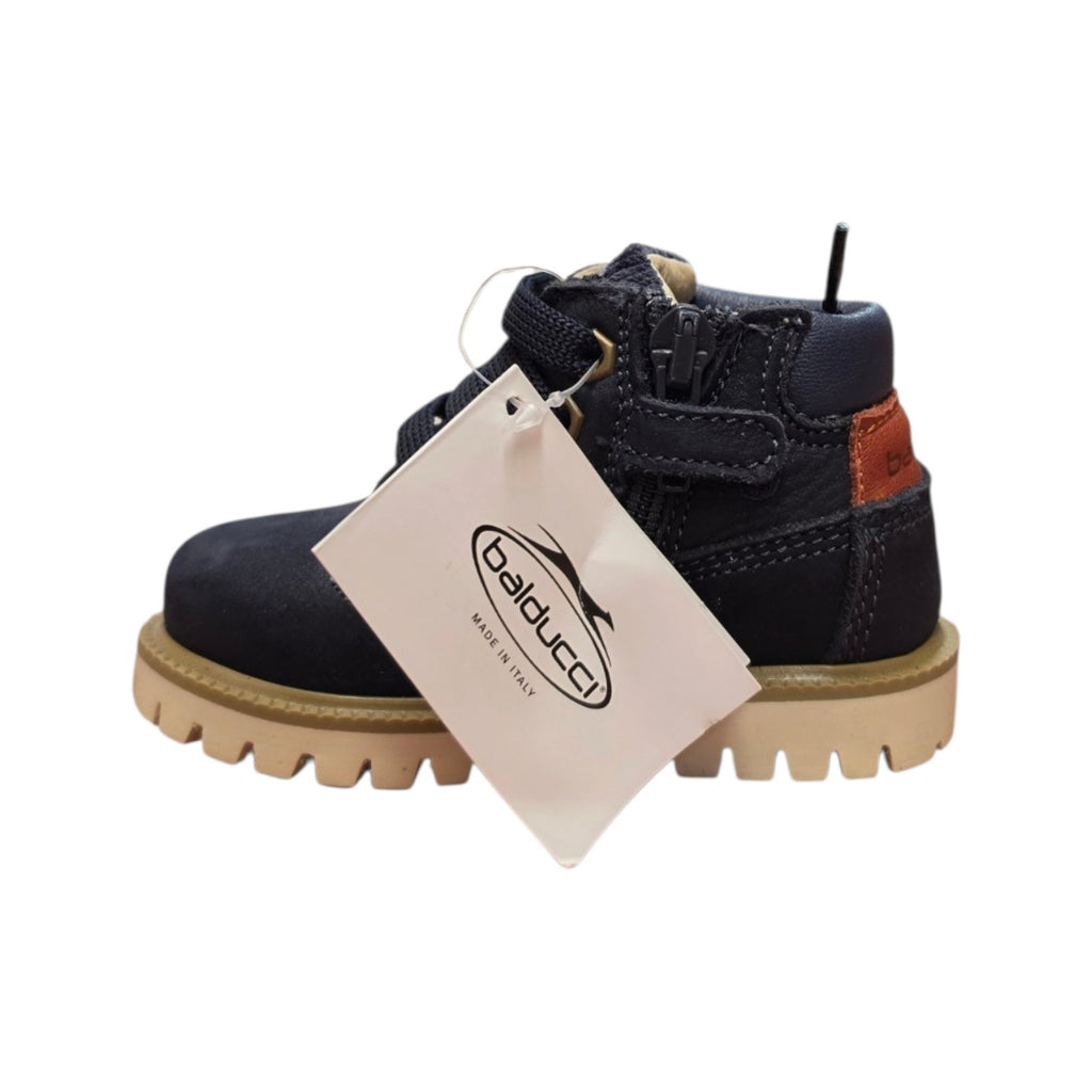 Balducci – Scarponcino bambino blu con suola beige