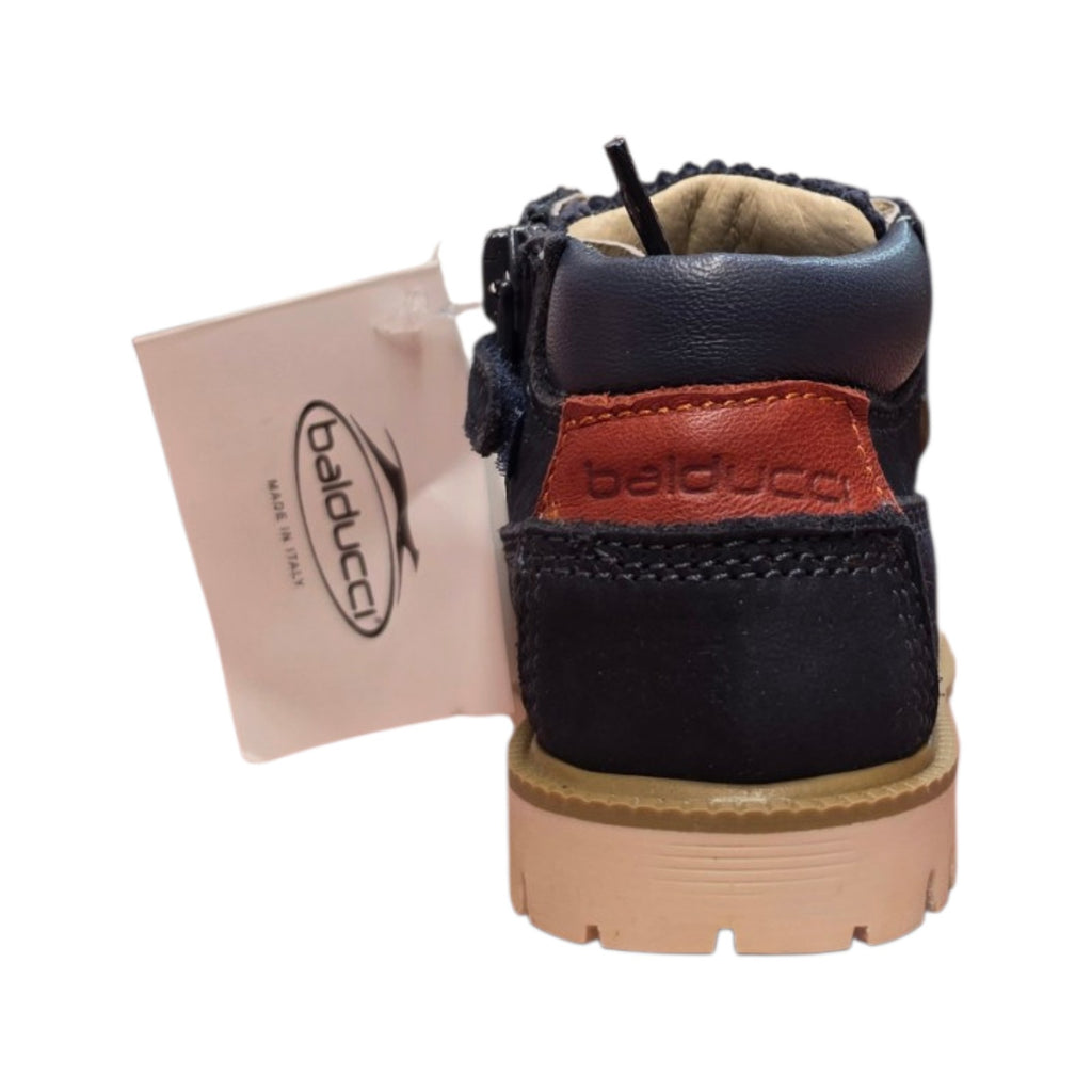 Balducci – Scarponcino bambino blu con suola beige