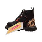 Balducci – Anfibio bambina nero con inserto animalier