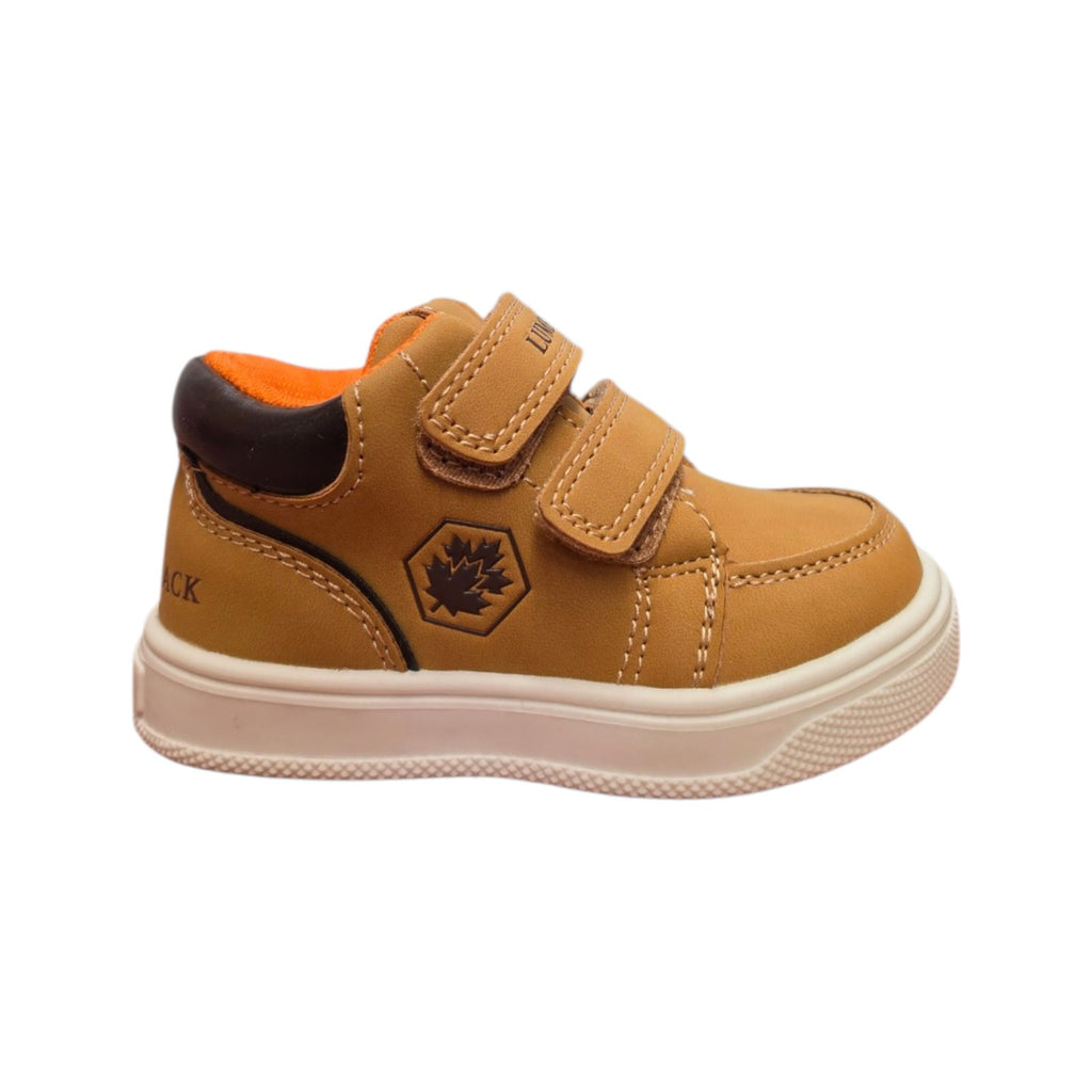 Lumberjack – Sneaker bambino cuoio con doppio strappo