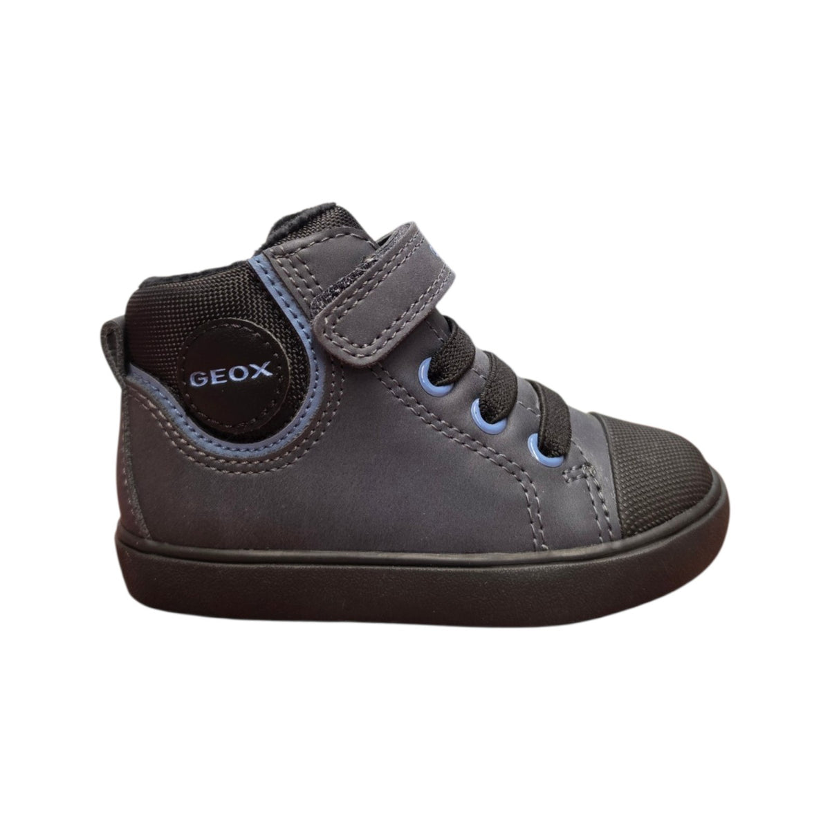 Geox – Sneaker bambino grigio con dettagli azzurri