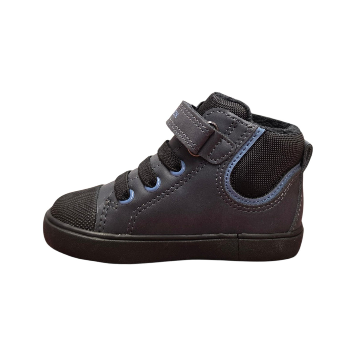 Geox – Sneaker bambino grigio con dettagli azzurri