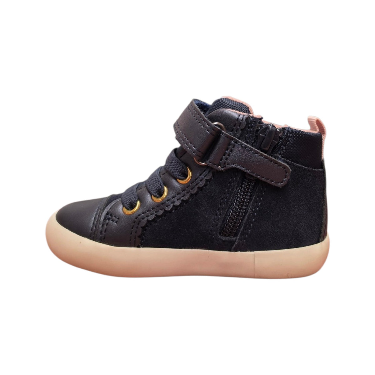 Geox – Sneaker bambino blu con applicazione cagnolino