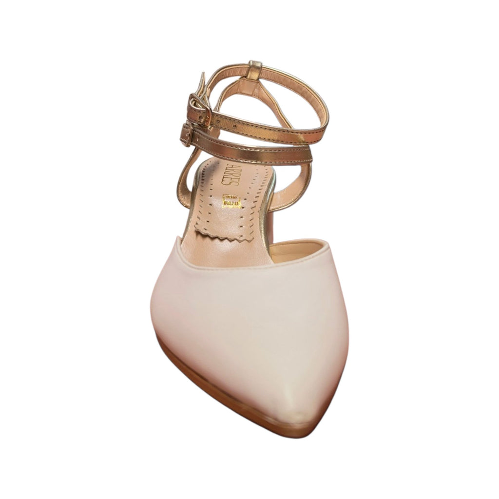Décolleté ARRES nude e oro tacco 7