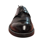 Scarpa derby elegante con inserto lavorato nera