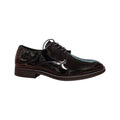 Queen Helena - Scarpa derby lucida elegante nera