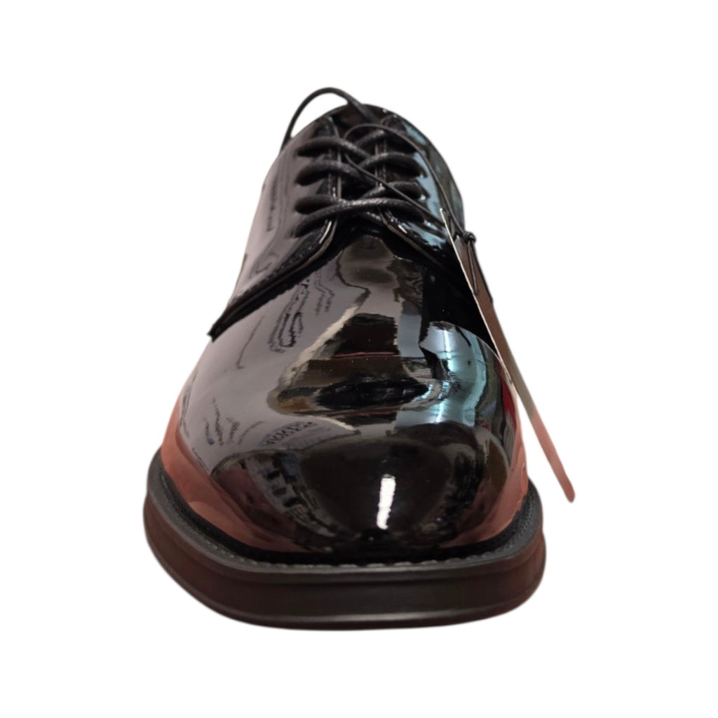 Queen Helena - Scarpa derby lucida elegante nera