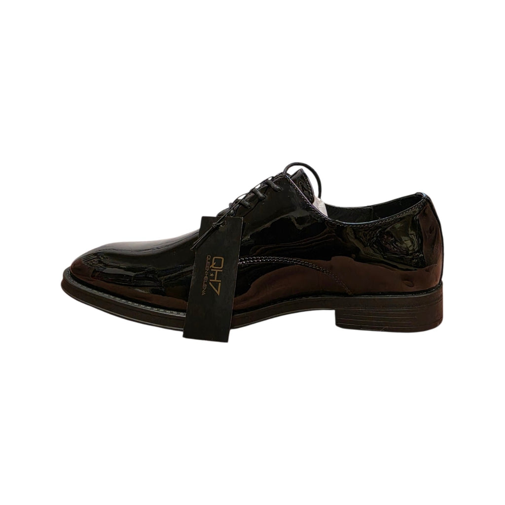 Queen Helena - Scarpa derby lucida elegante nera