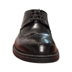 Scarpa brogue elegante con traforature nera