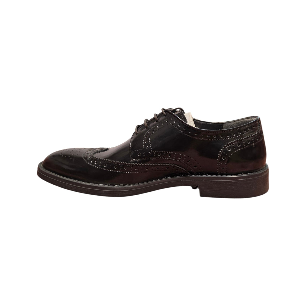 Scarpa brogue elegante con traforature nera