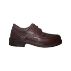 Luisetti scarpa stringata marrone con cuciture a vista
