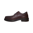 Luisetti scarpa stringata marrone con cuciture a vista