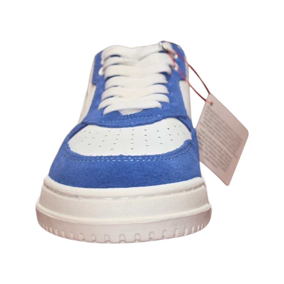Ferrè sneaker bianca e blu con inserti a contrasto